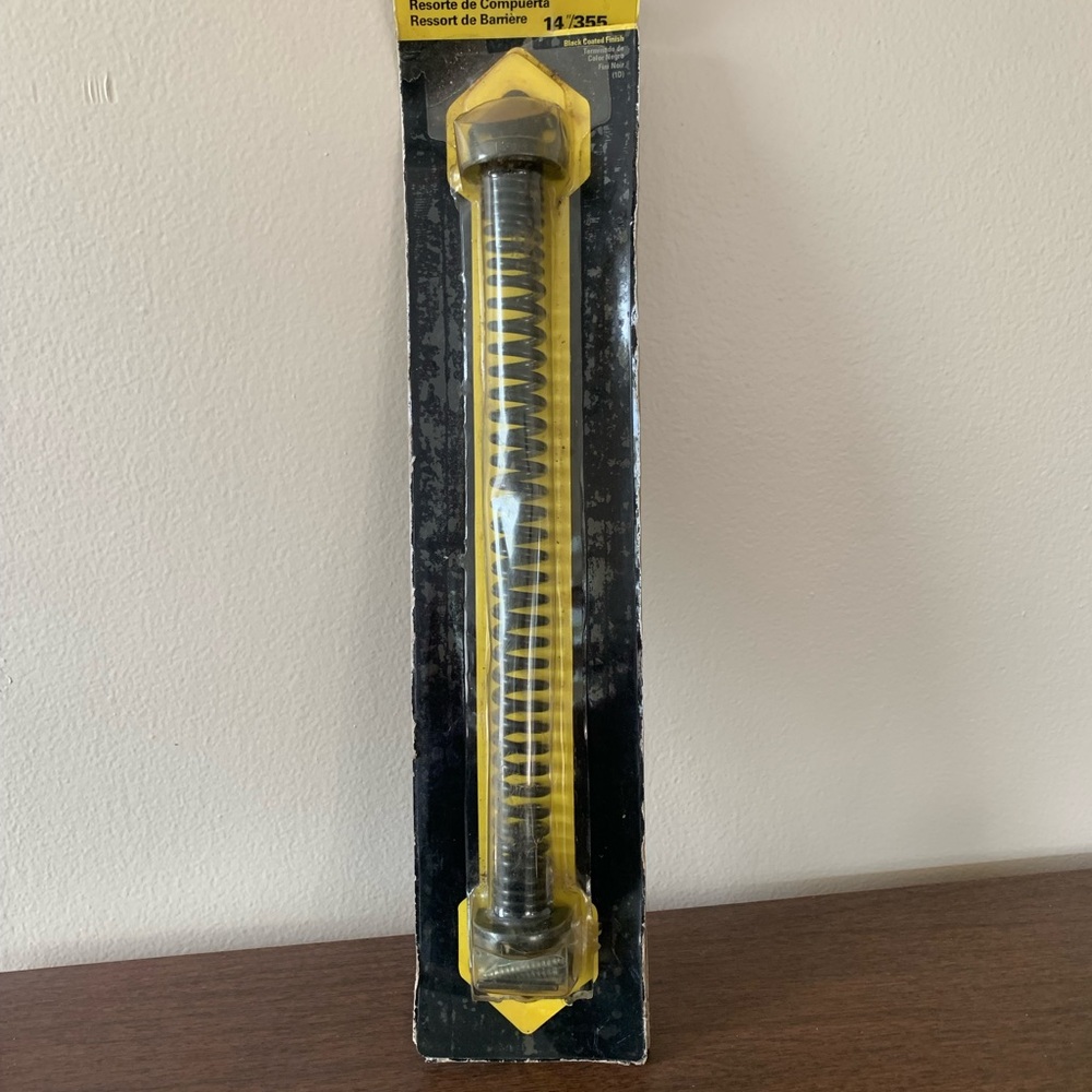 NOS! STANLEY 14" GATE SPRING #76-0869, BLACK COATED FINISH